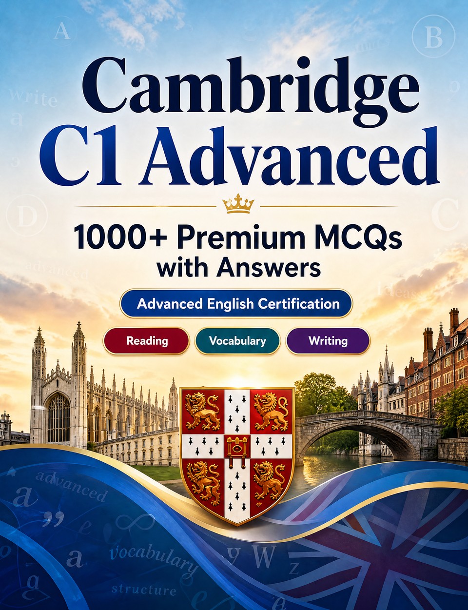 Cambridge C1 Advanced 2026-2027 : 1000 MCQ with Answers — Language prep English: Reading, Vocabulary, Writing, Spelling, Exam board format and written drills to pass the official language certificate