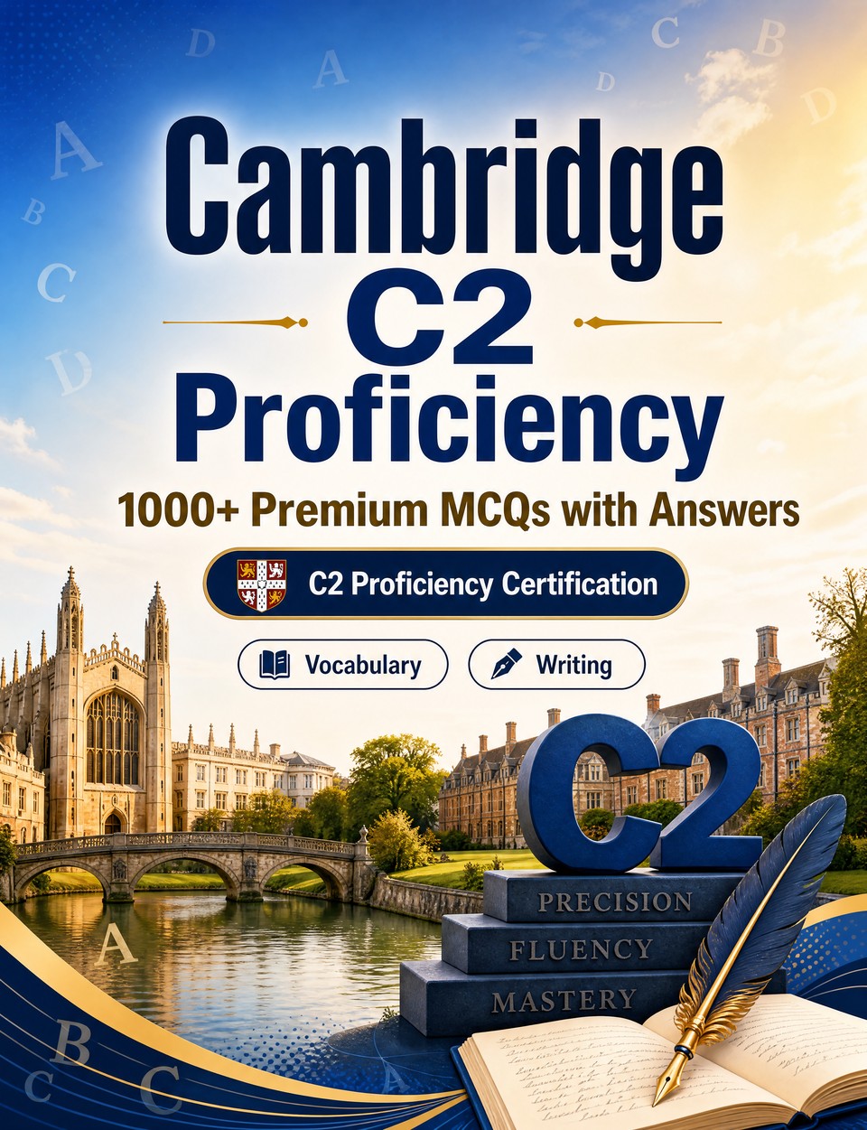 Cambridge C2 Proficiency 2026-2027 : 1000 MCQ with Answers — Language prep English: Vocabulary, Writing, Spelling, Exam board format  and mock papers to pass