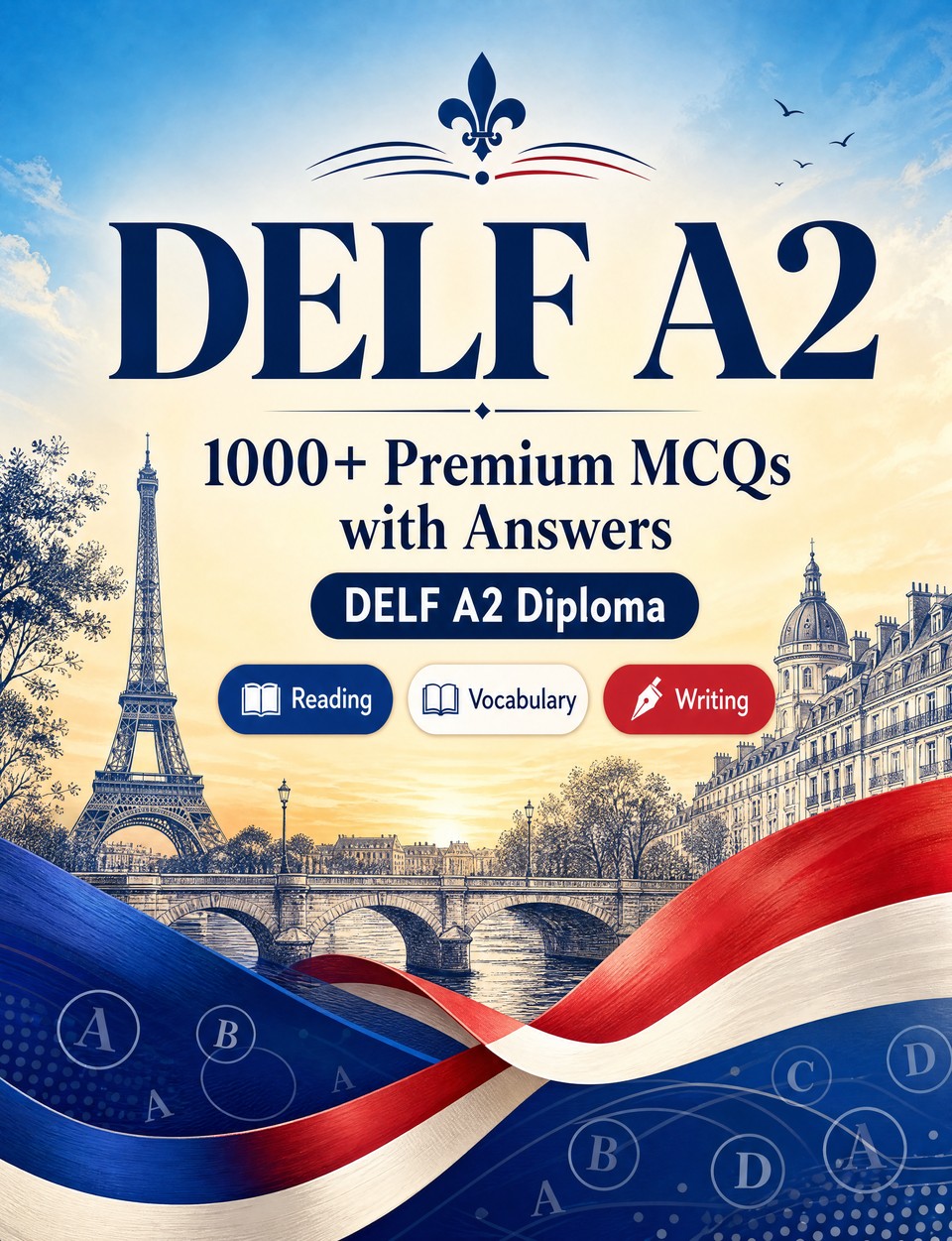 DELF A2 2026-2027 : 1000 MCQ with Answers DELF A2 2026-2027 : 1000 MCQ with Answers — Language prep French: Reading, Vocabulary, Writing, Spelling, Exam board format and written drills to pass the official language certificate