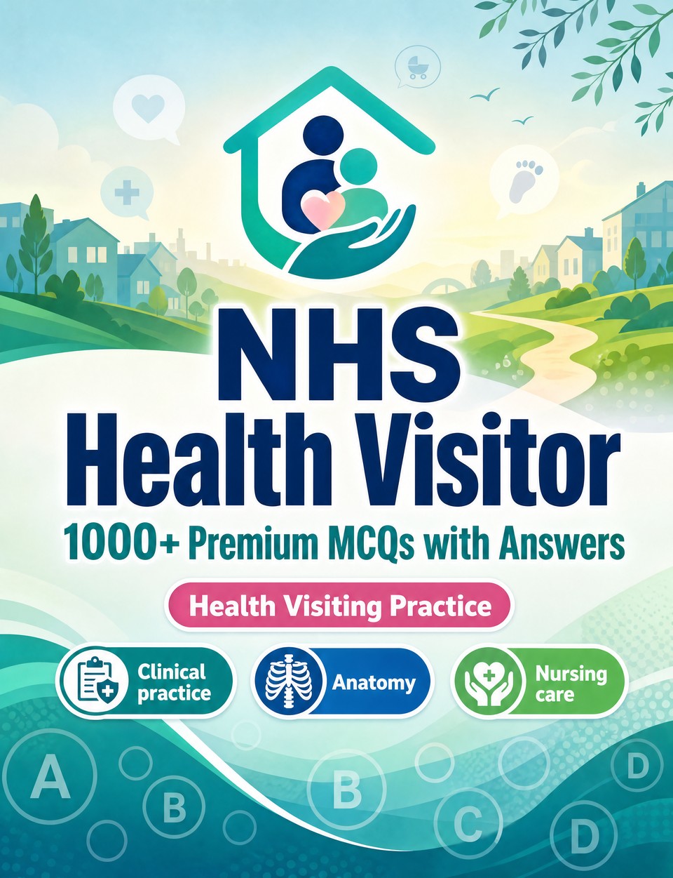 NHS Health Visitor 2026-2027 : 1000 MCQ with Answers — Exam prep: MCQ Clinical practice, Anatomy, Nursing care, Pharmacology, Patient safety  and mock papers to pass