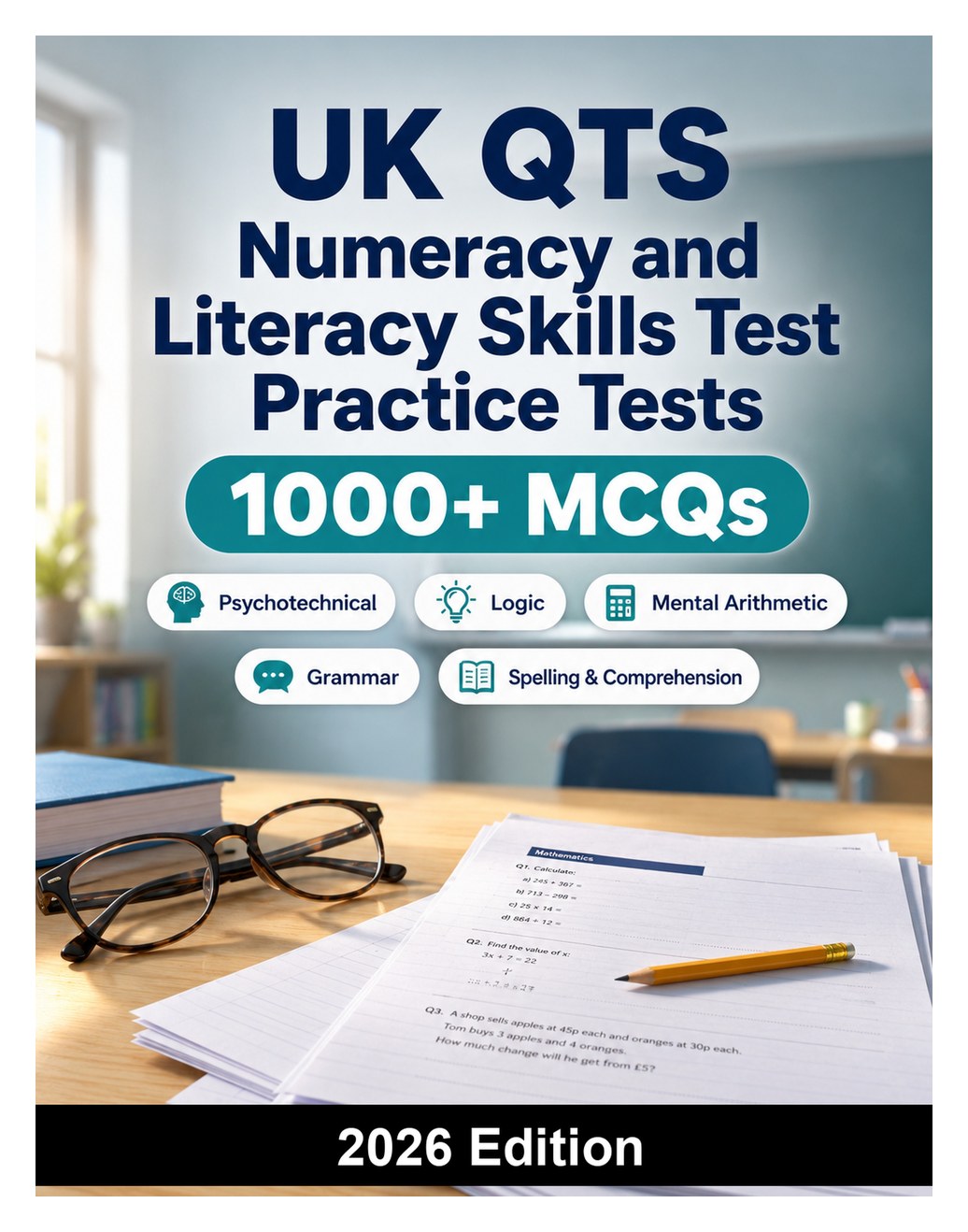 UK QTS Numeracy and Literacy Skills Test Practice Tests UK QTS Numeracy and Literacy Skills Test Practice Tests — Essential practice questions for teacher assessments, mental arithmetic, grammar, spelling and comprehension
